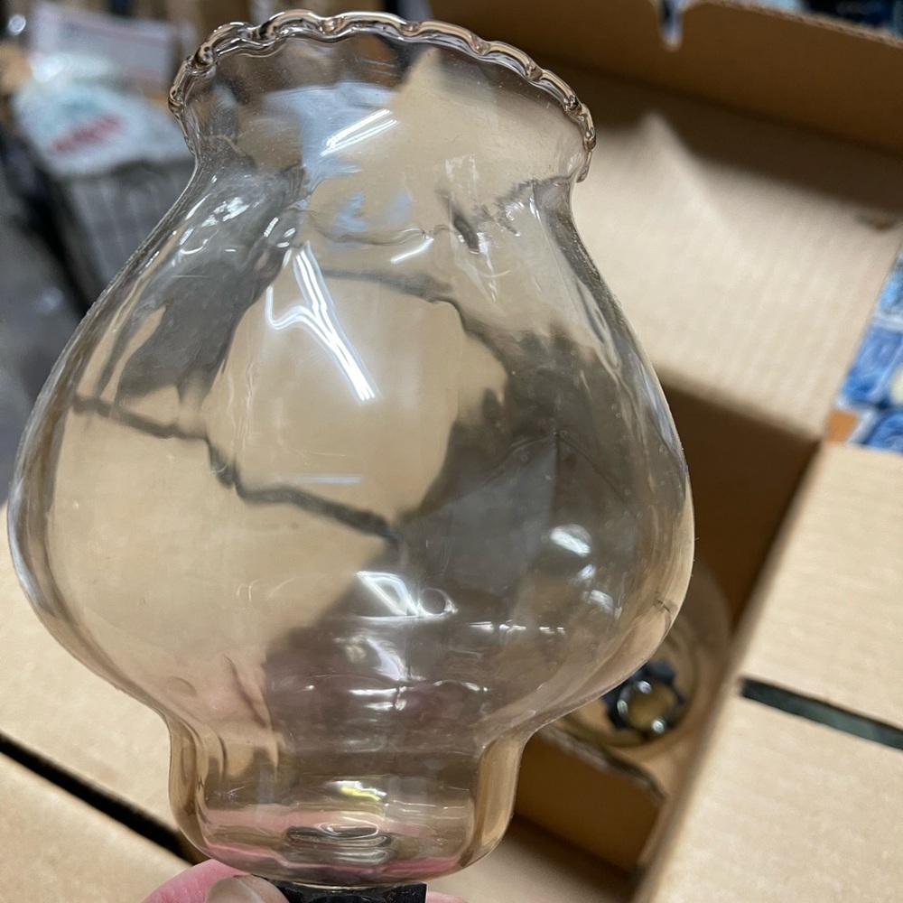 Home interiors Clear Glass Round Mini Ruffle top set of 4 votives